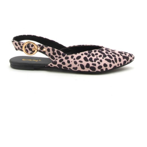 💗5.5,💗Nude Leopard Slingback Ballerina - Picture 4 of 4